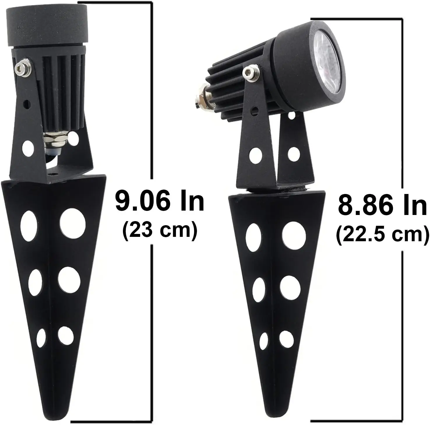 Twin Solar LED Spotlight for Outdoor Garden, 60-100 Lumen, Warm White Light with Adjustable Brightness view 2