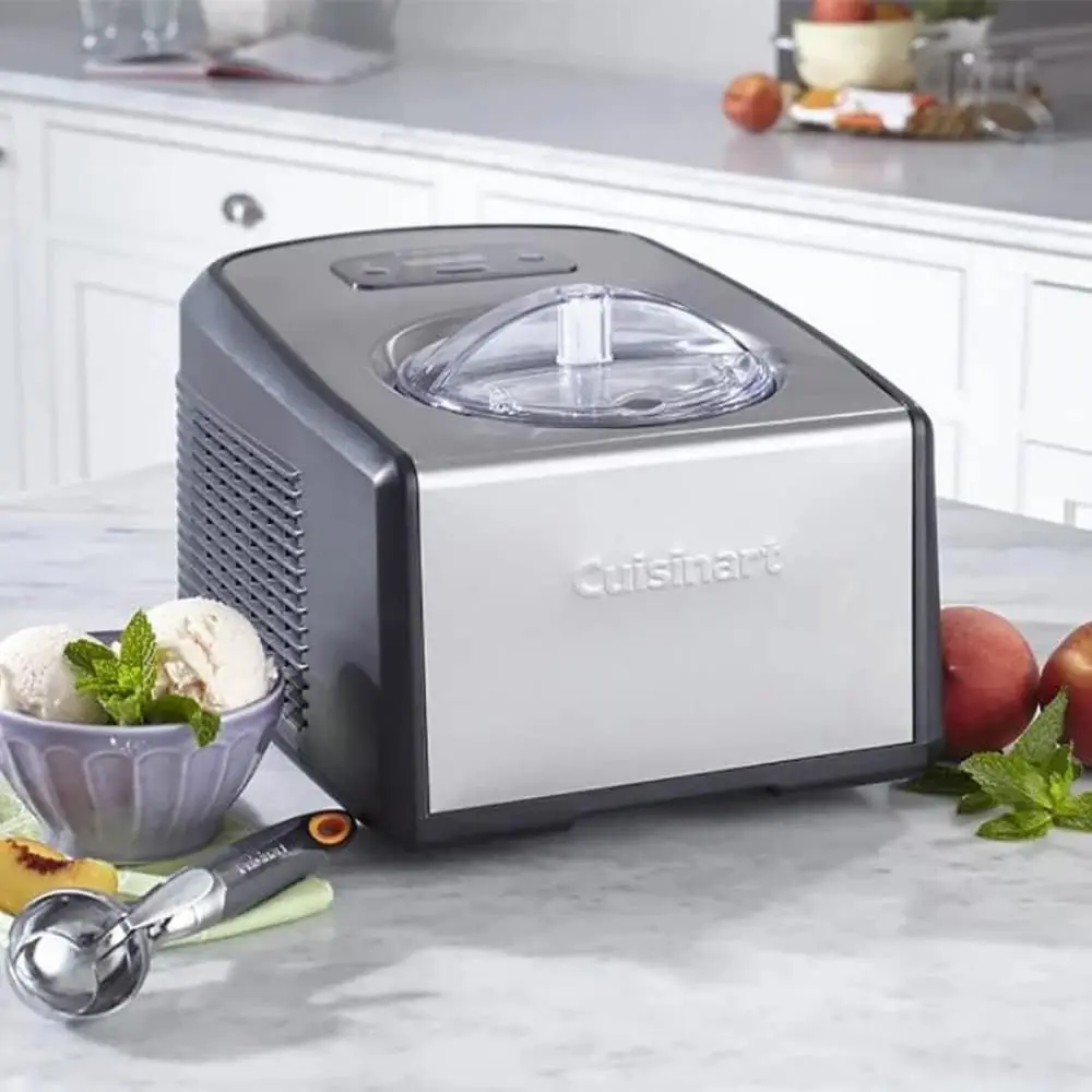 Cuisinart ICE-100 1.5-Quart Ice Cream and Gelato Maker, Fully Automatic with a Commercial Quality Compressor and 2-Paddles