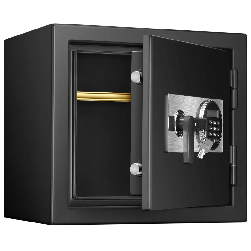 38CM outer hinge safe small office safe household wall safe all steel