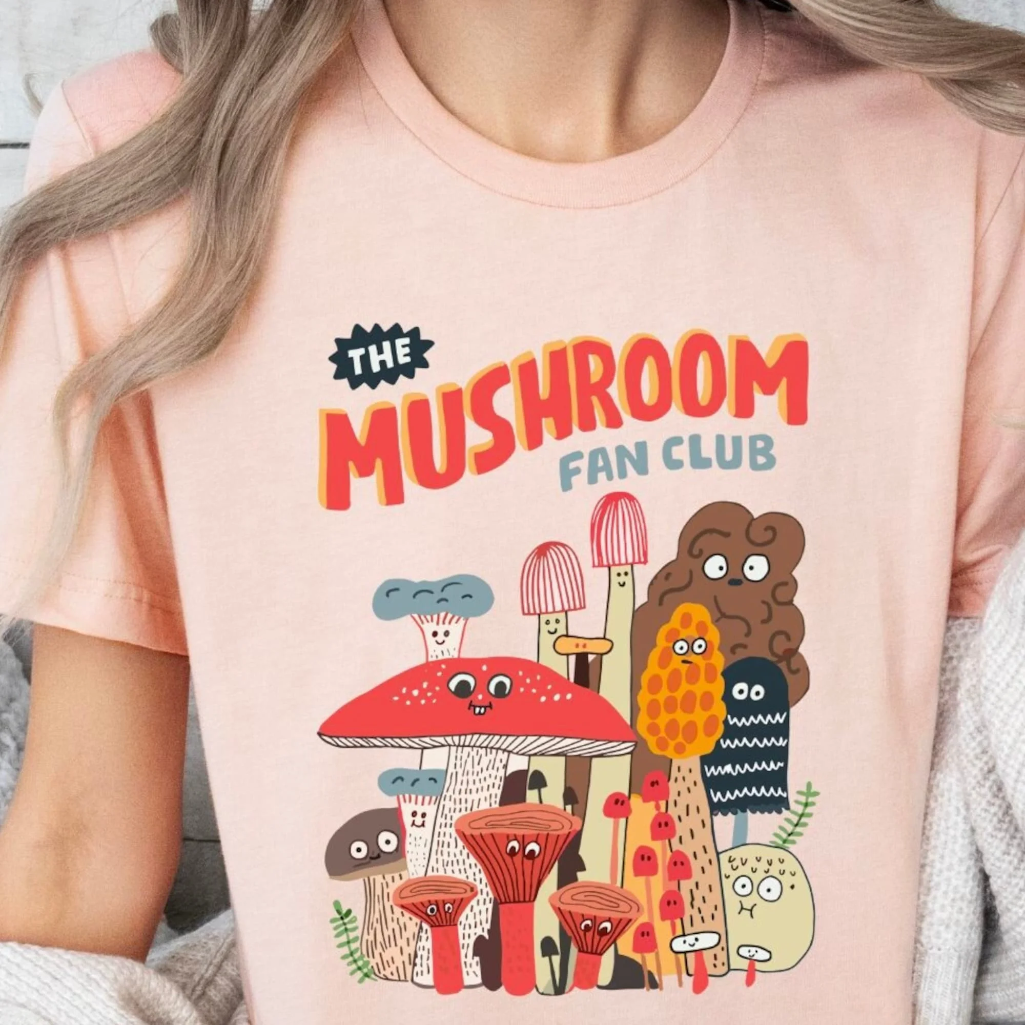 

The Mushroom Fan Club T Shirt Vintage Aesthetic Nature Lover Plant For Her