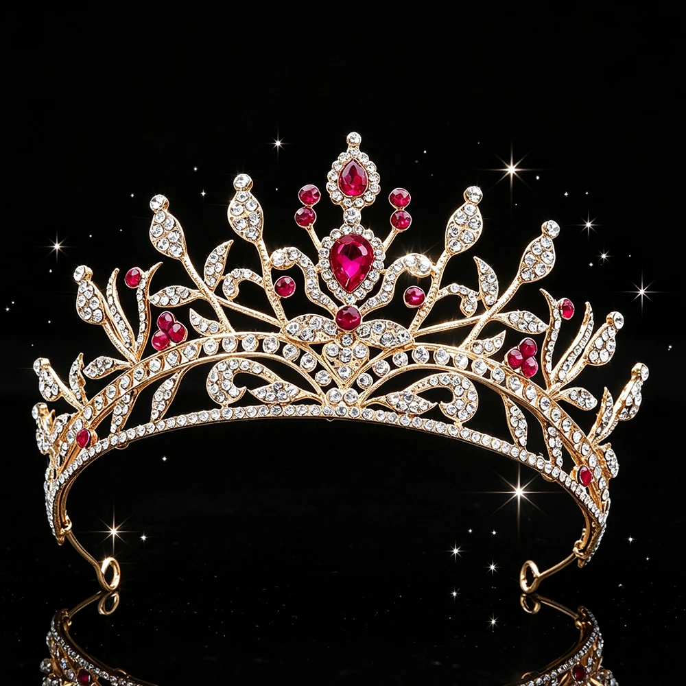 패션 바로크 신부 티아라 반짝이는 라인스톤 꽃무늬 퀸 - Women Queen Fashion 리뷰 및 가격