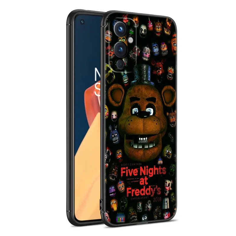 Five-Nights-At-Freddys Black Silicone Phone Case For OnePlus 9 10 11 12 ACE 2V Pro 9RT 10T 10R Nord CE 2 3 Lite N10 N20 N30 5G