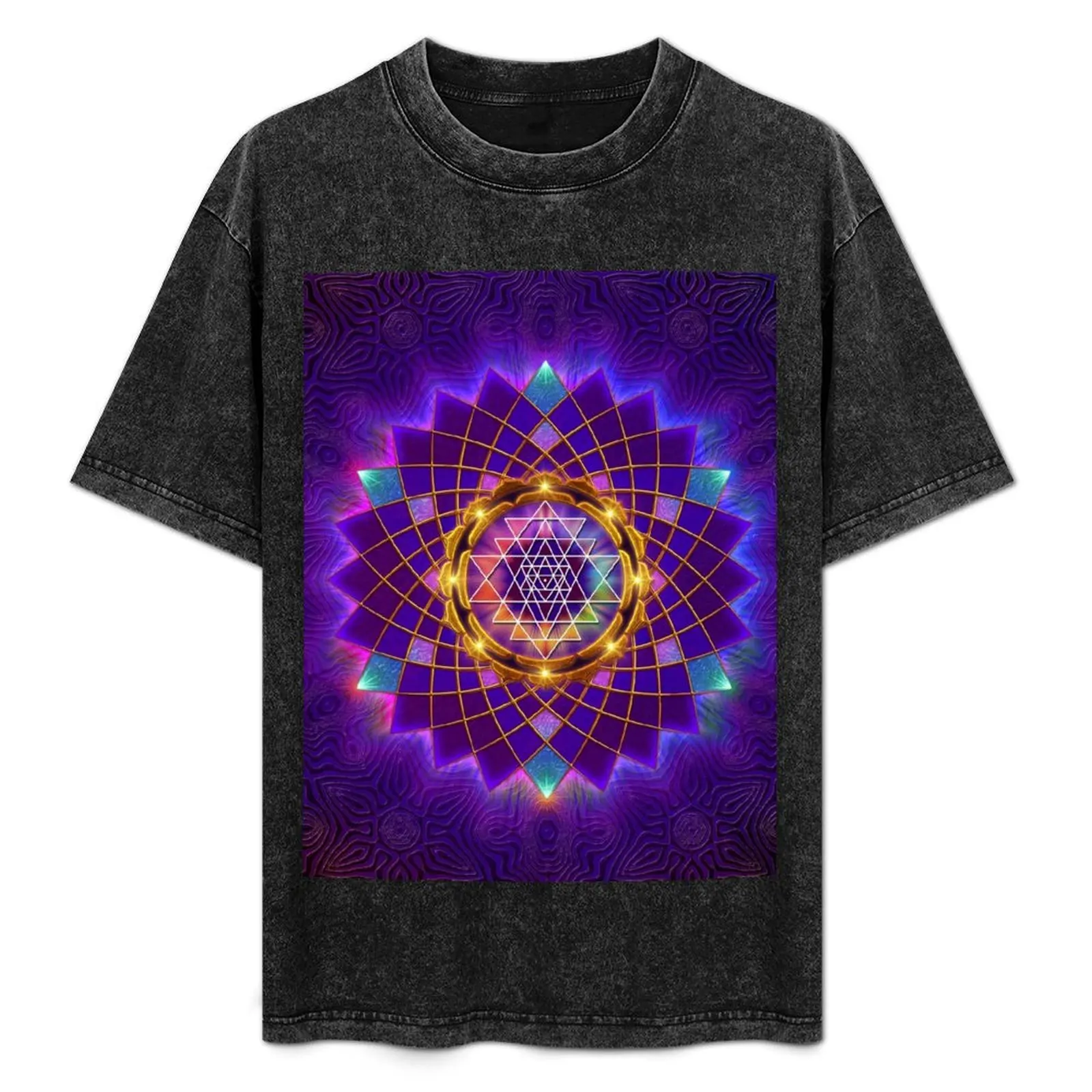 Sri Yantra Healing Mandala T-Shirt High Elasticity Sports Tee Shirt