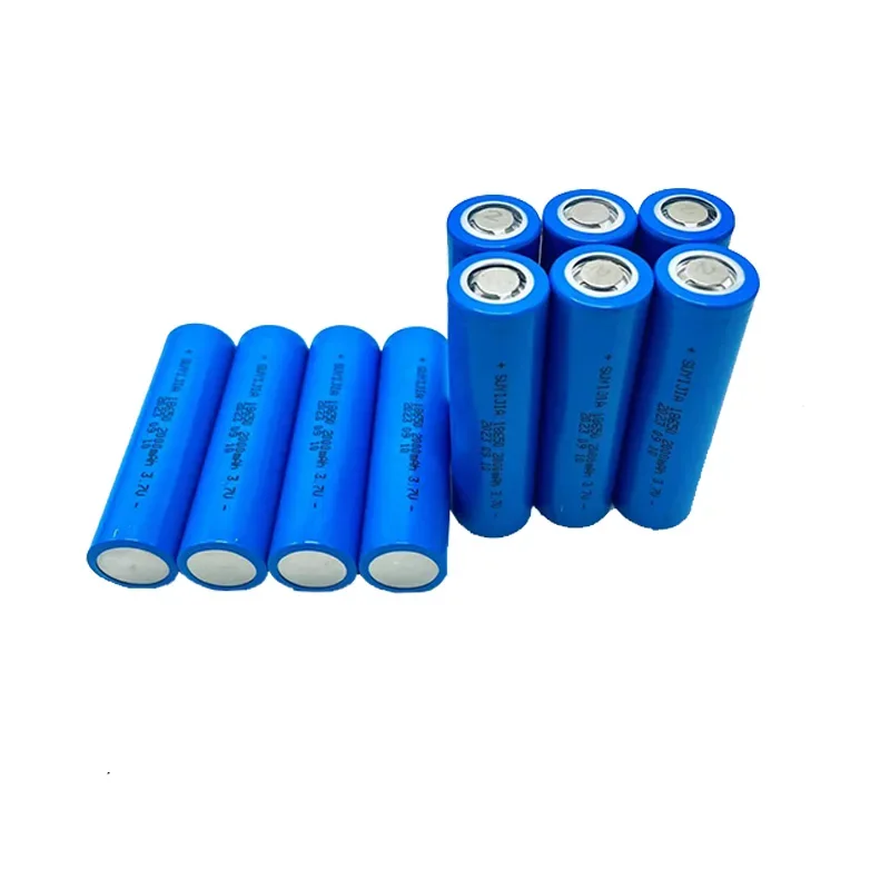 New Real Capacity 2000mAh 3.7V 18650 Rechargeable Lithium Battery Suitable for Solar Light Flashlight Aircraft Model Model Toy