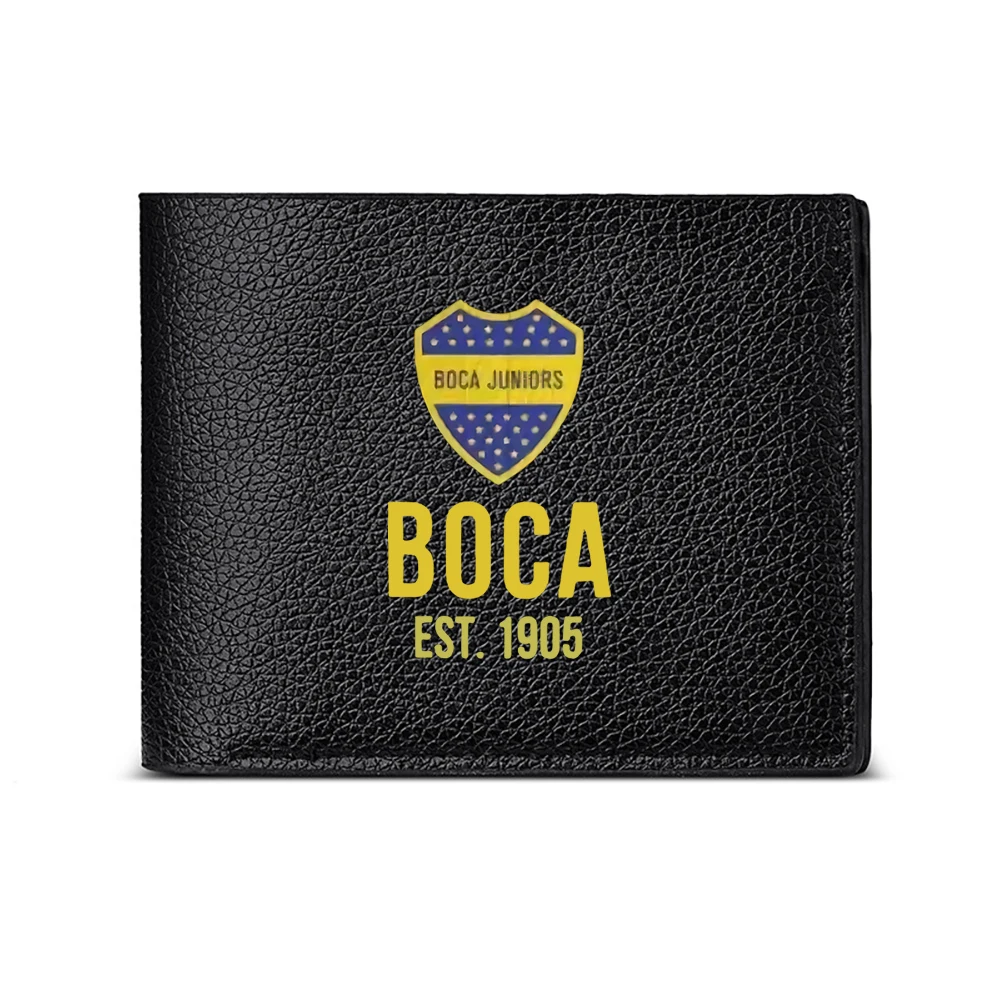 Boca Juniors Shield Logo Men's Wallet Card Holder Casual Business Fashion Print Design Established 1905 Classic Style Accessory