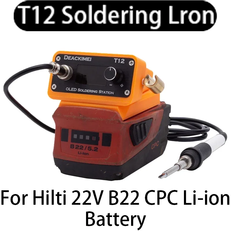 

OLED T12 electric soldering iron for Hilti 22V B22 CPC Li-ion battery DIY electric digital soldering station repair wire welding