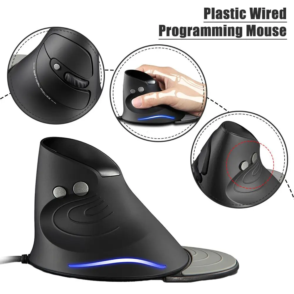 Ergonomik Fare Yan Kavrama Dikey Fare Kablolu Programlama Fare Bileklik Zelotes F-17 Kavrama Fare 2.4G Wirele M6S3 Için Rahatlatır