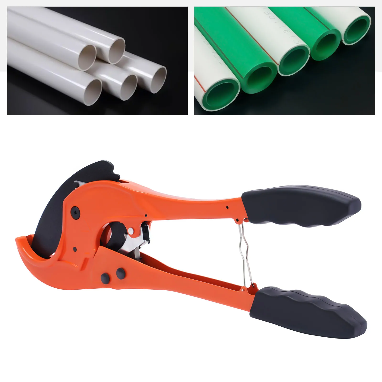 PEX, PVC, PPR Cutter 75mm (2-7/8'') Pipe Cutter, Heavy Ratchet Pipe Cutter with Replaceable Blade for Home DIY, Maintenance, Pro