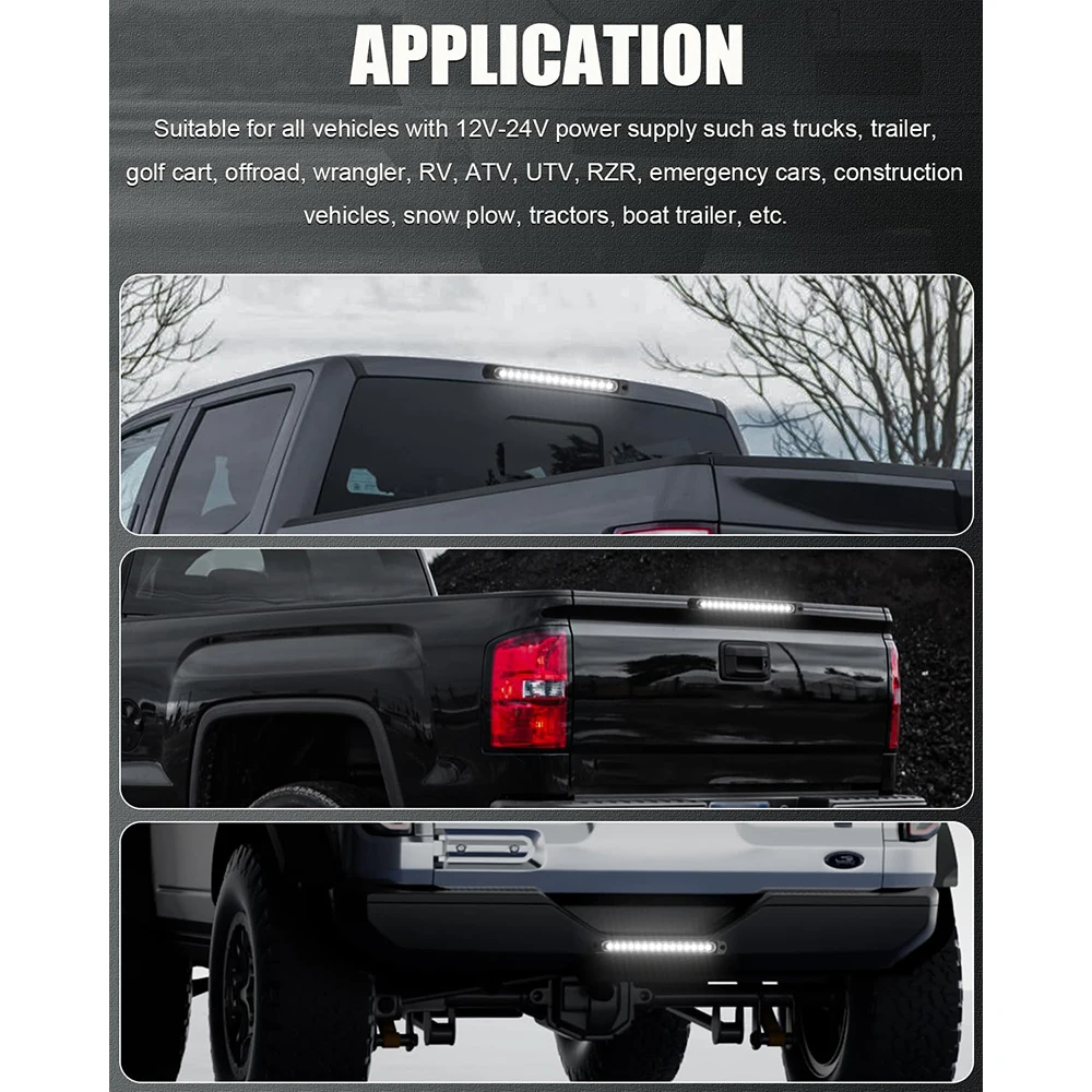 1 قطعة سيارة ضوء بار 15LED لمبات لسيارة شاحنة SUV RV 12 فولت ضوء الفرامل إشارة الجانب ماركر بدوره إشارة تحذير الضوء الخلفي #4