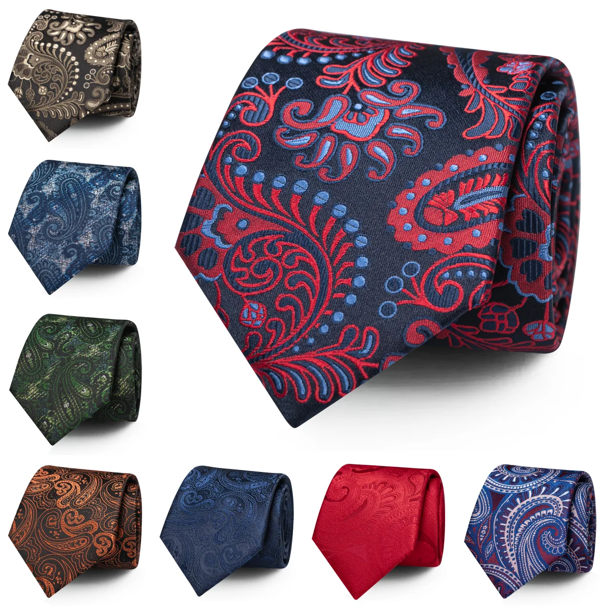 Men's Formal Tie, Classic Paisley Pattern Tie, Business Wedding Party Suit Tie, Men's Groom Gift