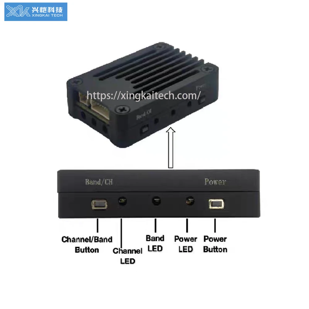 5.8G Transmitter Metal Accessory Drone VTX 4.9G 6G 1.6W 72CH VTX Long Range FPV Video Transmission Launcher Drone DIY Accessorie