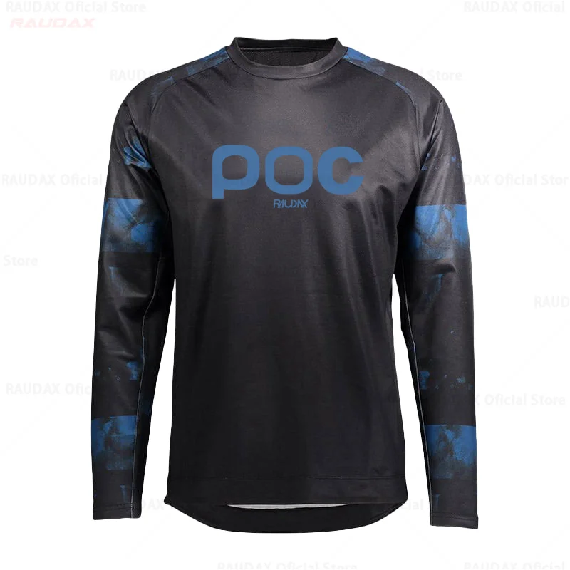 RAUDAX POC Sports Team Downhill Jerseys Motocross Jerseys Cycling Jersey Off Road Dirt Bike Riding MTB DH MX Racing Bike Shirts