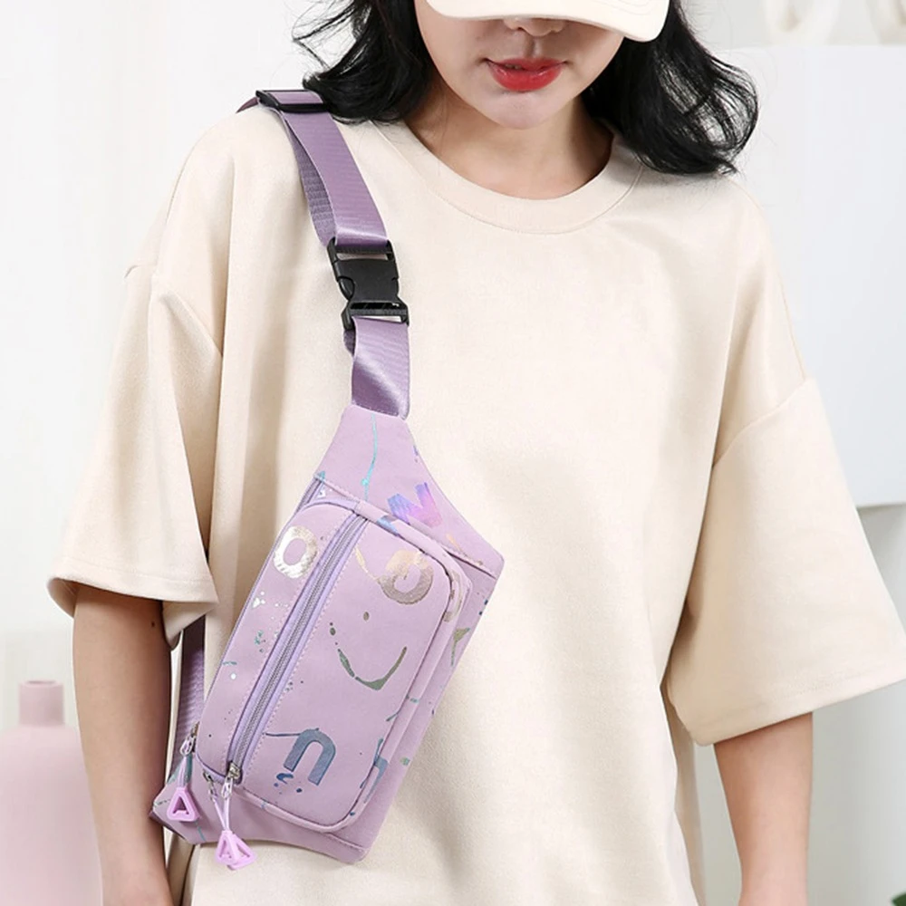 Oxford Cloth Multi-layer Crossbody Bag Waterproof Large Capacity Women's Fanny Pack Casual Square Single Shoulder Bag Gift