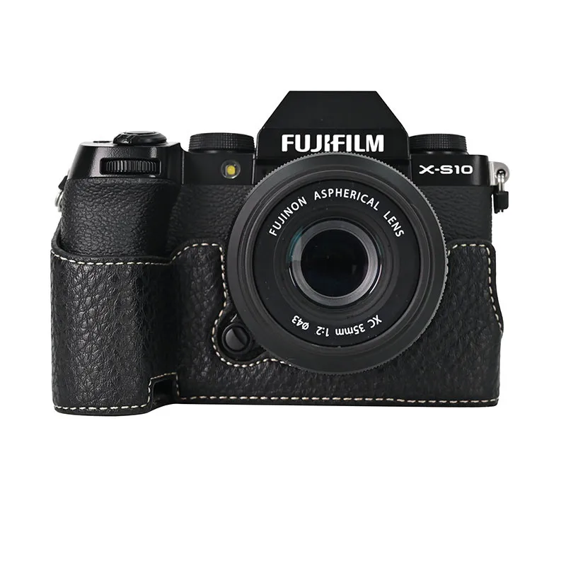 Pu Leather Camera Case Half Case Body For Fujifilm XS10