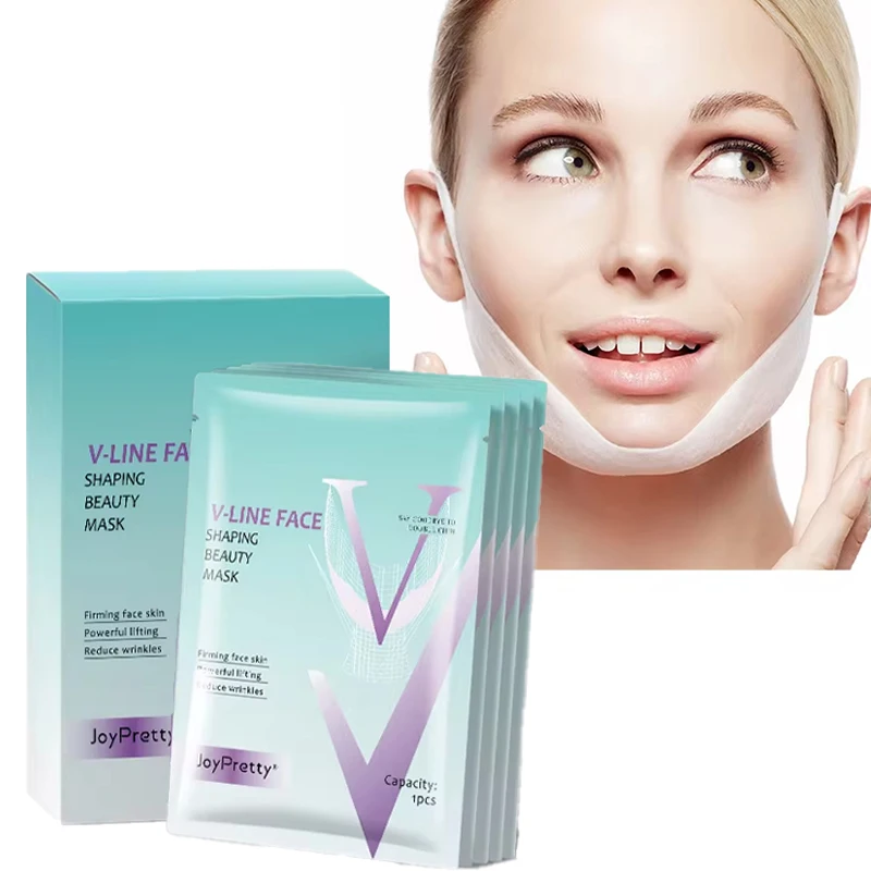 

V-Shaped Face Mask 5 Pcs/Box Chin Puffy Lifting Firming Mask Neck V Line Wrinkle Remover Slimming Skin Care