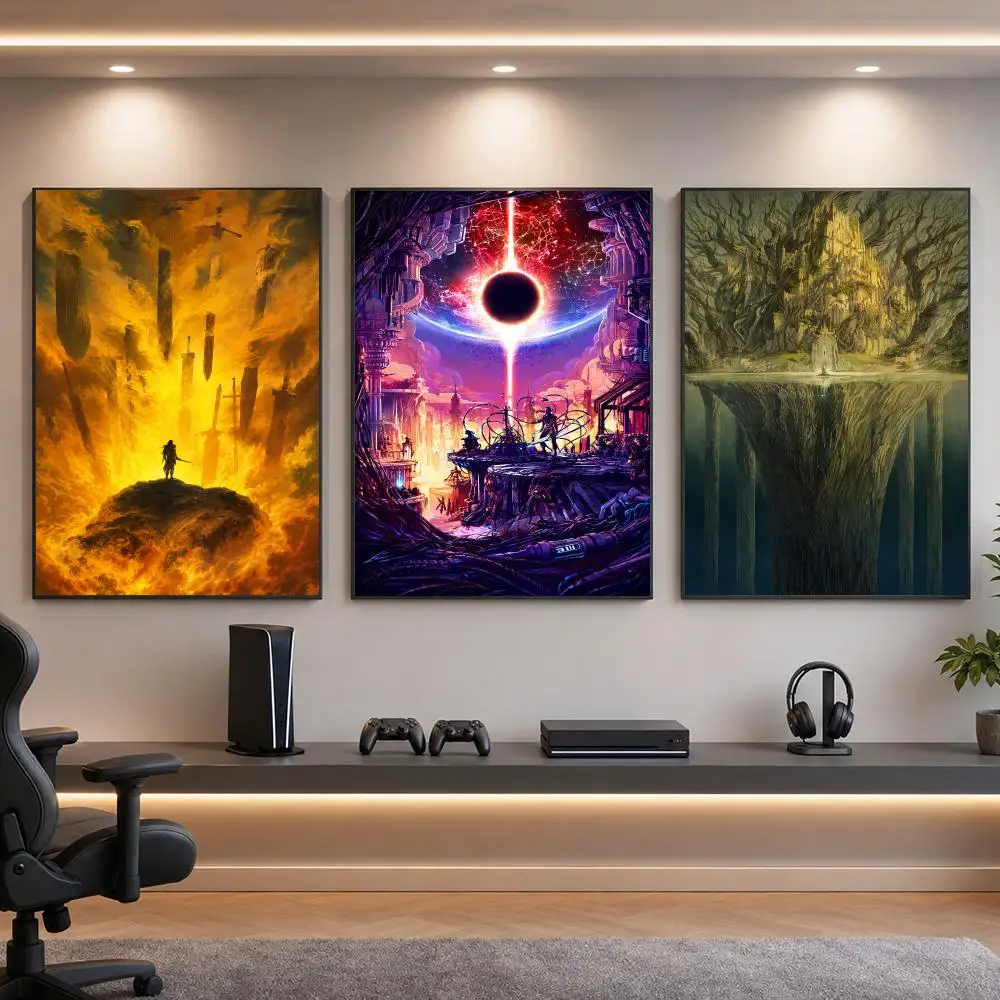 Art F-Fantasy Castle Dreamscape Landscape Poster HD Removable Wall Art Gift Bedroom Lounge Dorm Office Gaming Cafe Bars