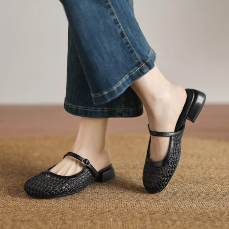 

Сандалии с бантом, женские плетеные тапочки, туфли-лодочки с квадратным носком, лето 2021, спортивная обувь на плоской подошве, модельные шлепанцы с открытой пяткой, женские шлепанцы