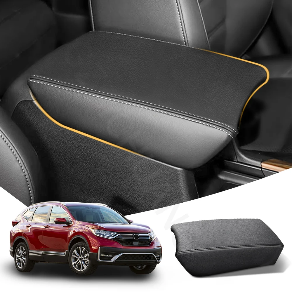 

For Honda CR-V 2017 2018 2019 2020 2021 2022 Car Center Console Armrest Cover Leather Armrest Box Cover Car Interior Accessories