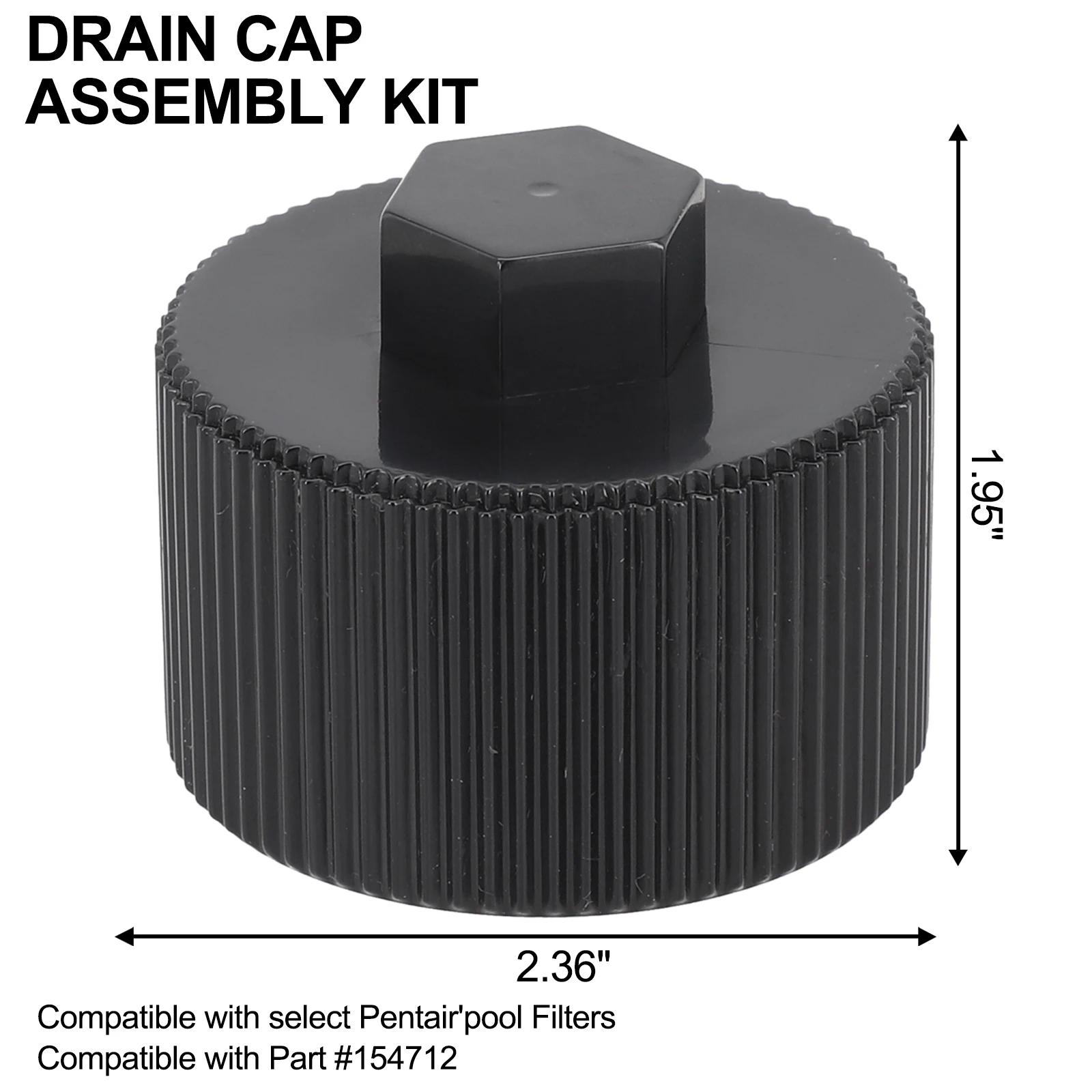 

Compatible Models Drain Cap Plastic For Meteor For Pentair For STA-RITE Black Easy Installation Enhance Filter