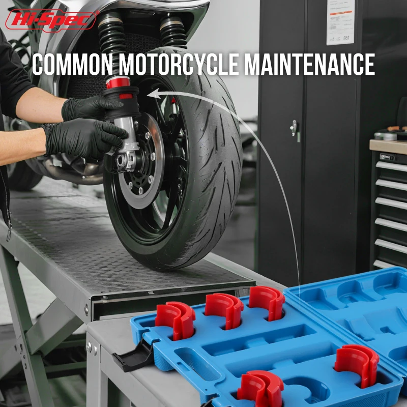 

Hi-Spec Профессиональный инструмент для установки сальника амортизатора мотоцикла для ремонта автомобилей и обслуживания велосипедов