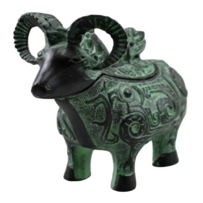 China Hand Made Bronze Sheep Statue Lncense Burner