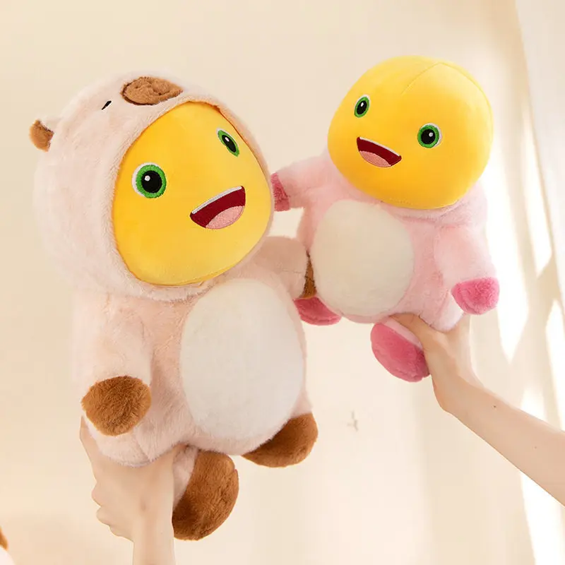 

Большая милая плюшевая игрушка-капибара без бренда, трансформированная в молочного дракона, мягкая игрушка-компаньон для сна, для детей и девушек