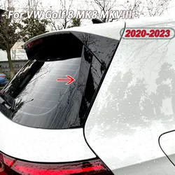 Tylny po stronie okna spojler do VW Golf 8 MK8 MK VIII 2020-2023 ABS czarny błyszczący tylna boczna Spoiler Canard Splitter akcesoria samochodowe