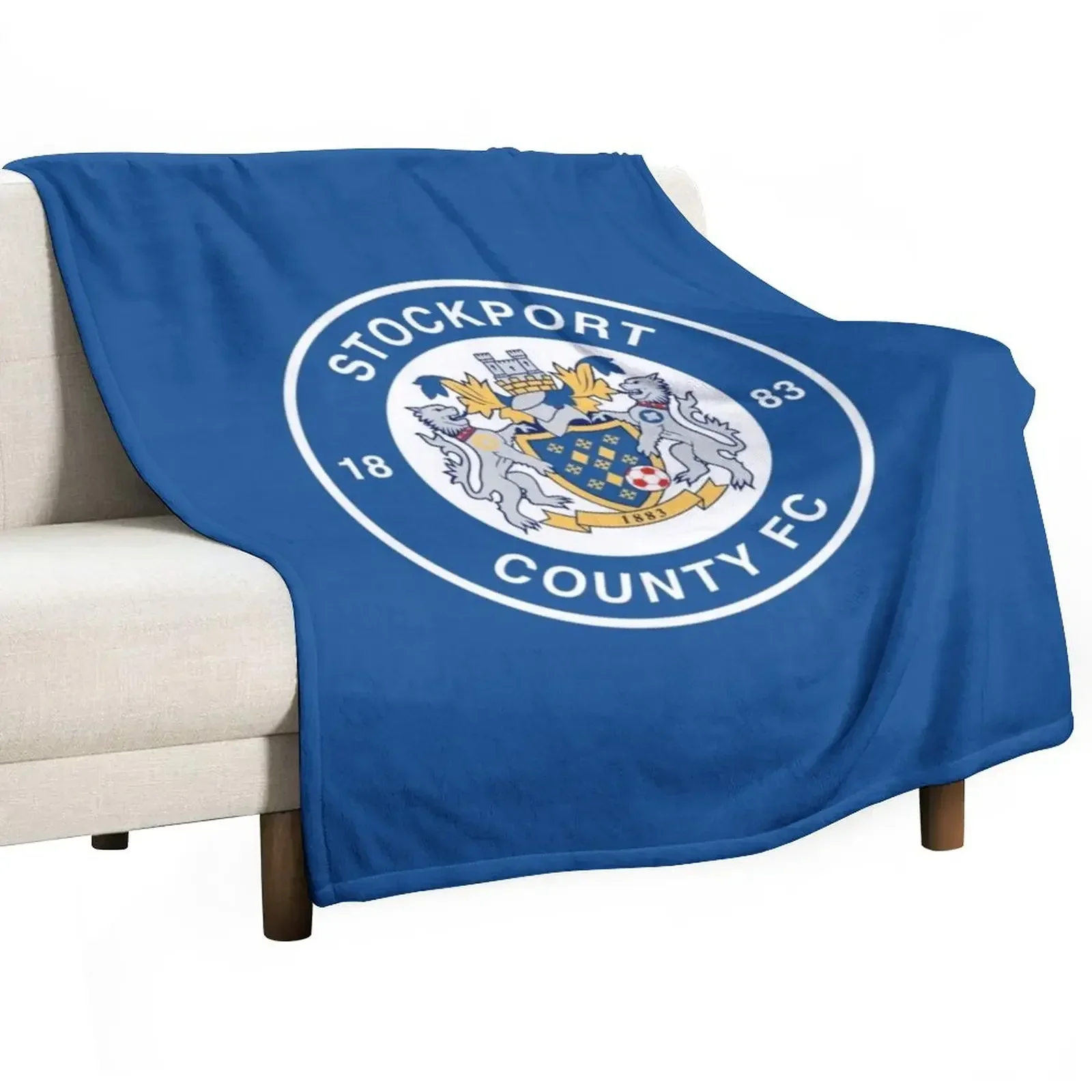 STOCKPORT COUNTY FC Throw Blanket Stuffeds Flannels Blankets