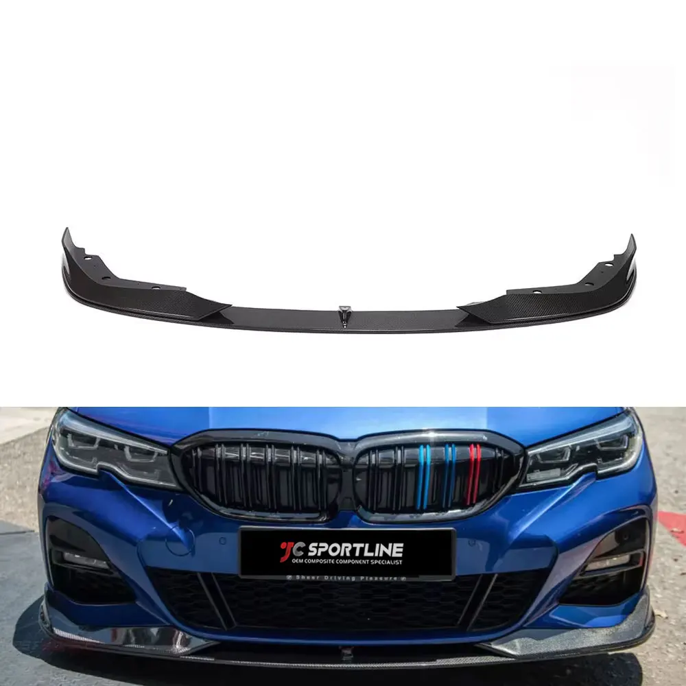 For BMW 3 Series G20 M-Sport 2020 Auto Parts Carbon Fiber M340i Front Bumper Lip