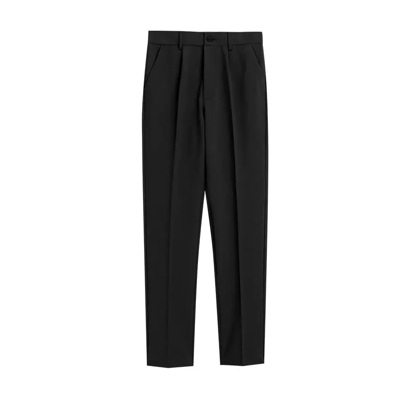 Men's Spring Summer Premium Drape Minimalist Style Straight Slim Fit Dress Pants Casual Trousers