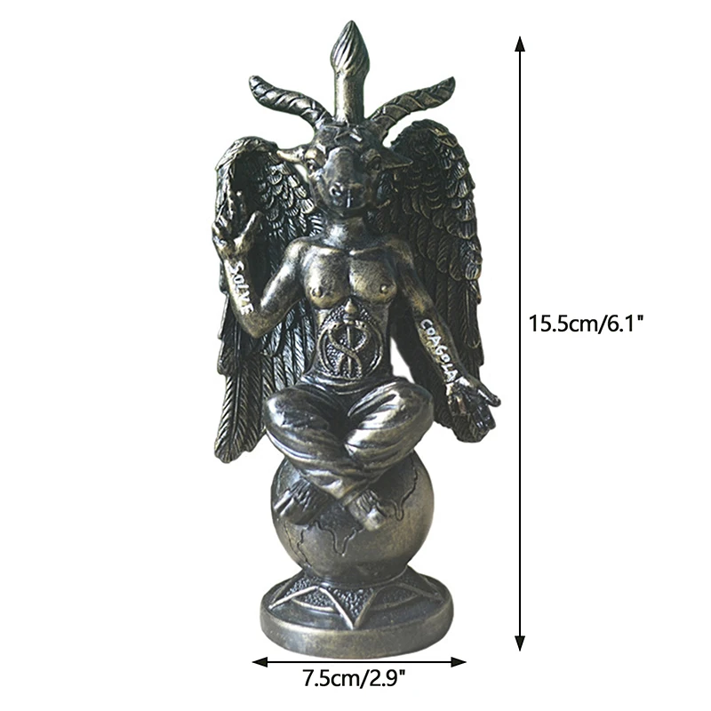 Baphomet Divine Goat Of Mendes Statue Church Of Satan Sabbatic Goat Idol Baphomet Resin Satanic Occultic The Horned God Goat