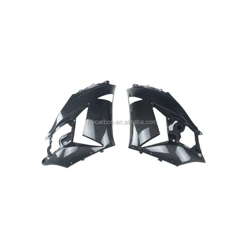 

3K Twill Weave Carbon Fiber Side Panels For Kawasaki ZX14 Glossy