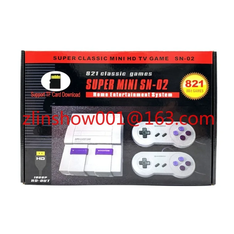 TF card can store mini TV game console SNES8-bit built-in 821 SFC game console