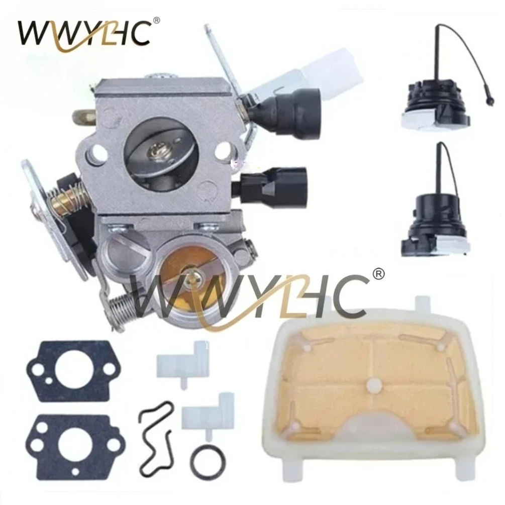 C1Q-S121C Carburetor W Air Filter for  MS171 MS181 MS211 MS 181 171 211 Gas Chainsaw Fuel Filter Spark Plug 1139 120 1602