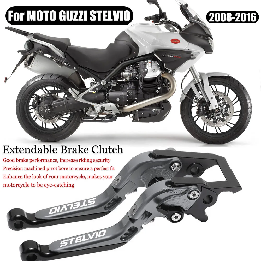 For Moto Guzzi Stelvio stelvio 2008-2016 Motorcycle Accessories CNC Adjustable Folding Extendable Brake Clutch Levers Handle