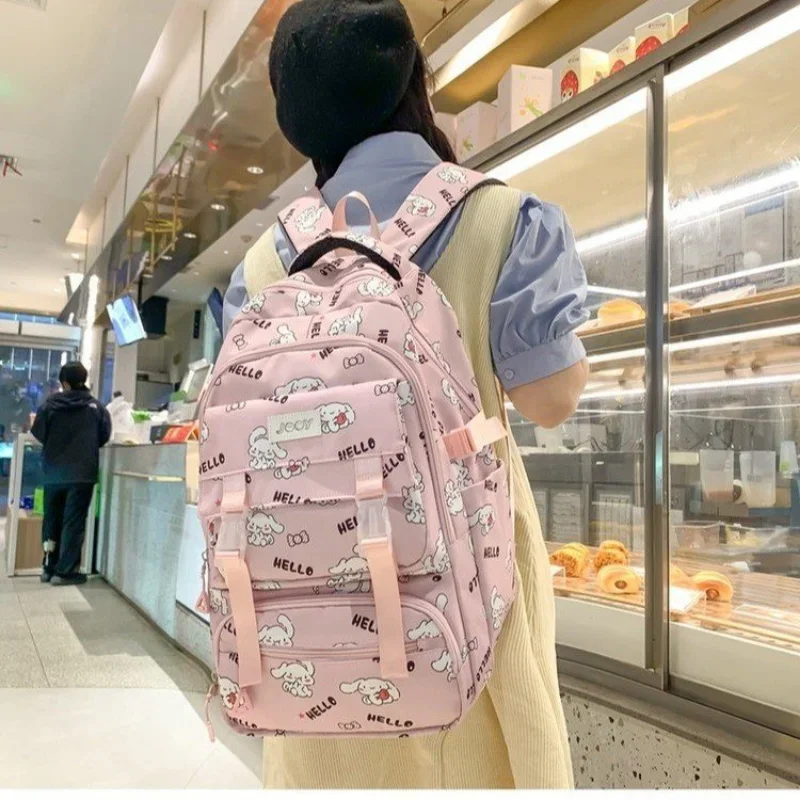 Sanrio New Cinnamoroll Babycinnamoroll Student Schoolbag Large Capacity Casual Shoulder Pad Stain-Resistnt Cute Cartoon Backpack