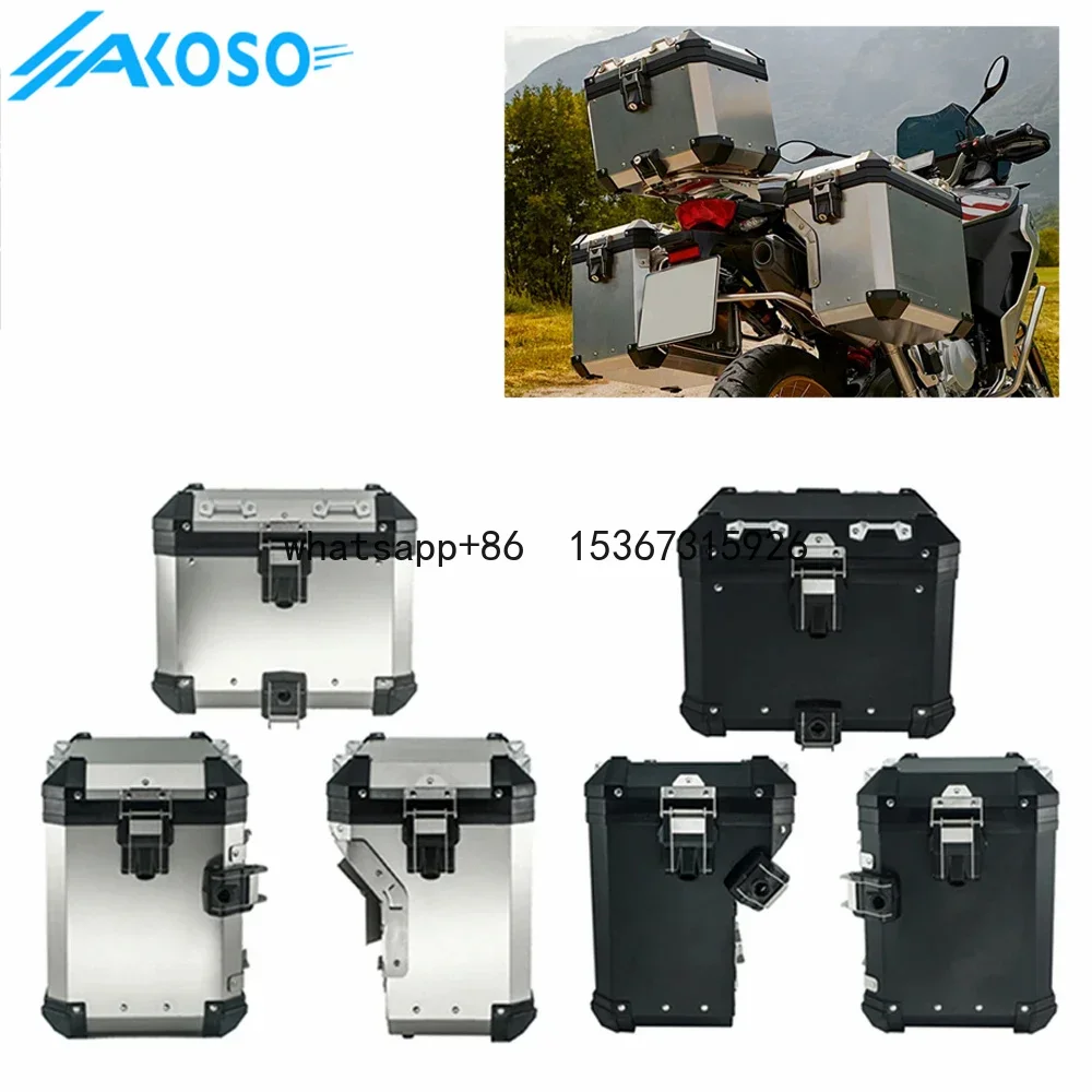 

AKOSO 38L 40L 46L Motorcycle Aluminum Alloy Tail Box Top Case Side Panniers For BMW R1200GS Adventure LC R1250GS ADV 2013-2024