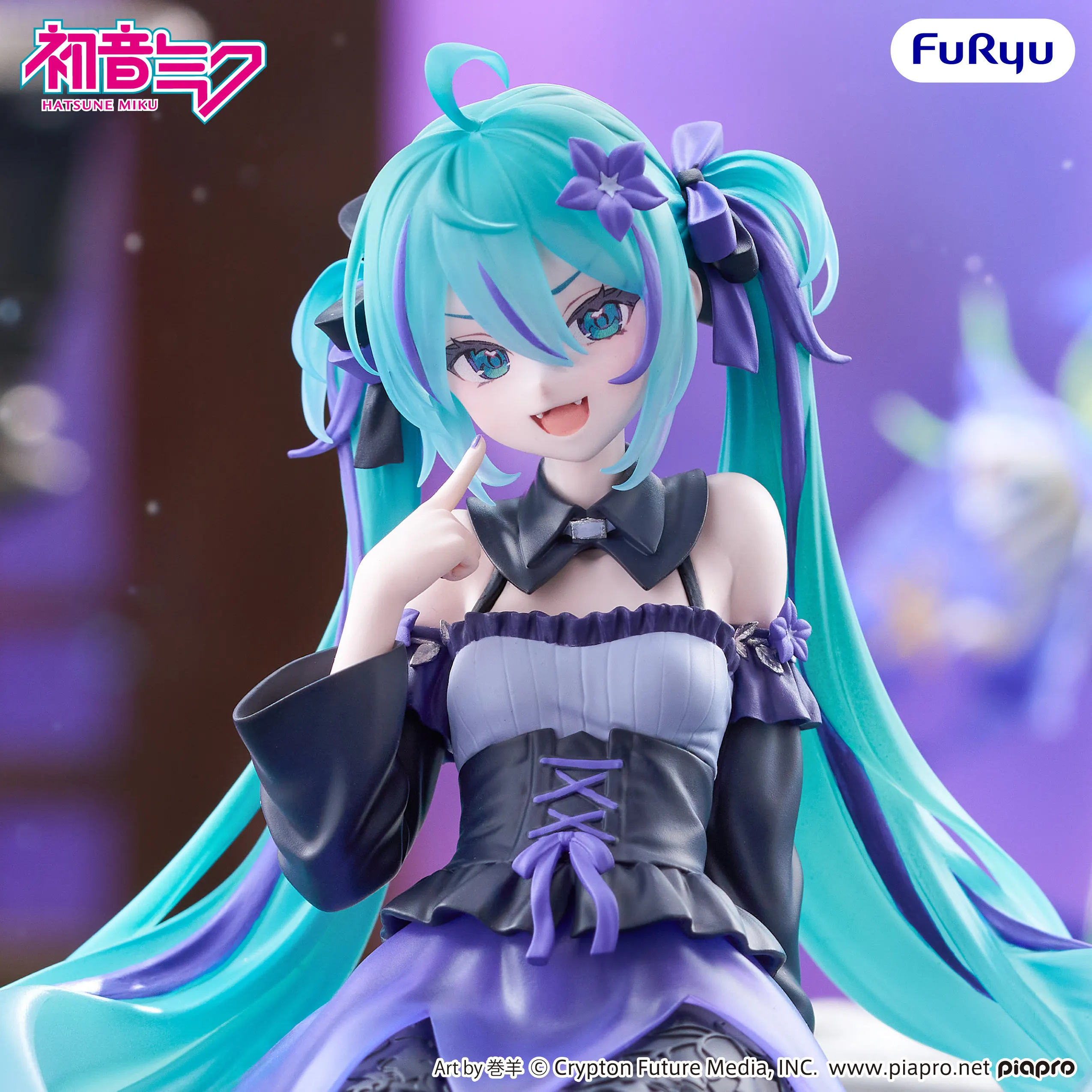 

Original Furyu Hatsune Miku Anime Miku Bellflower Noodle Stopper Figure Action Figurine Toys PVC Model Figuarts Collection