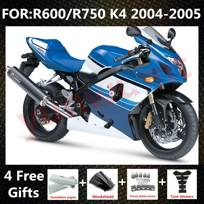 NEW ABS Motorcycle Fairings Kits fit for GSXR600 GSXR750 gsx600r gsx750r GSXR 600 750 2004 2005 K4 full Fairing kit zxmt