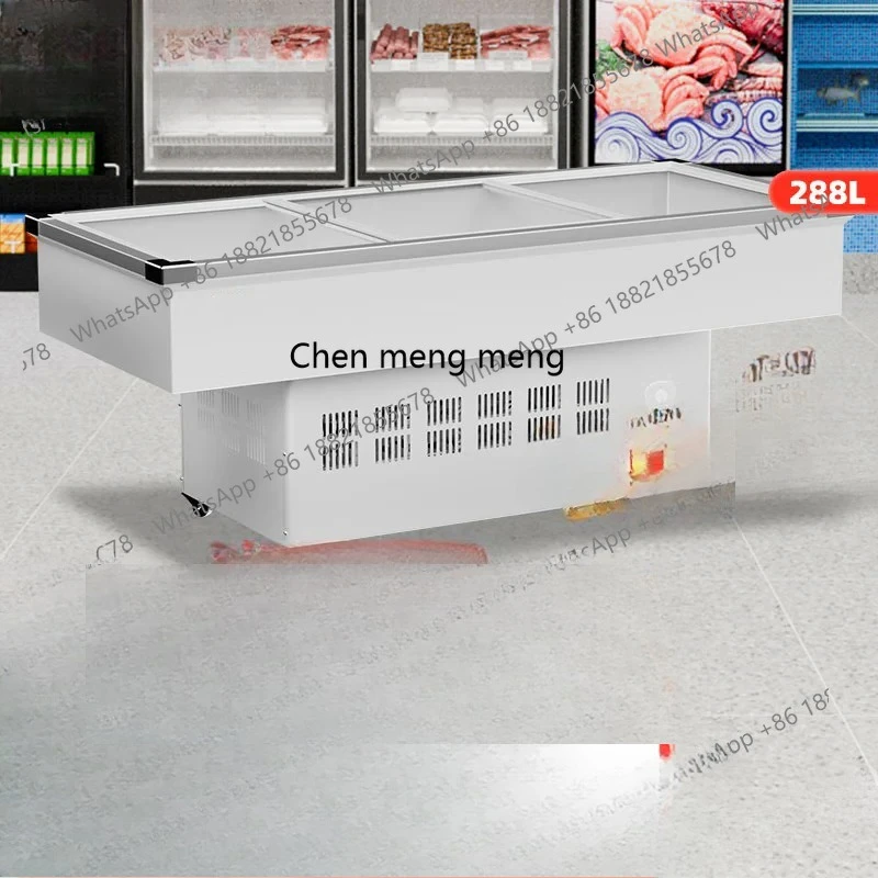 Horizontaler, gekühlter und gefrorener Vitrine, Grillspieße, Schrank für Meeresfrüchte, Stall, Kühlschrank, Frischhalteschrank