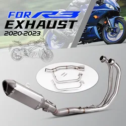 For YAMAHA R3 R25 MT05 MT03 Motorcycle Full Exhaust System Escape Slip On Front Tube Link Pipe Full exhaust pipe 2015-2023