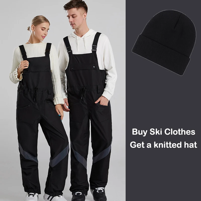 

Ski Pants Men Women Super Warm Trouser Bib Pants Snowboard Overalls Winter Male Female 2025 New Windproof Waterproof Snow Wear