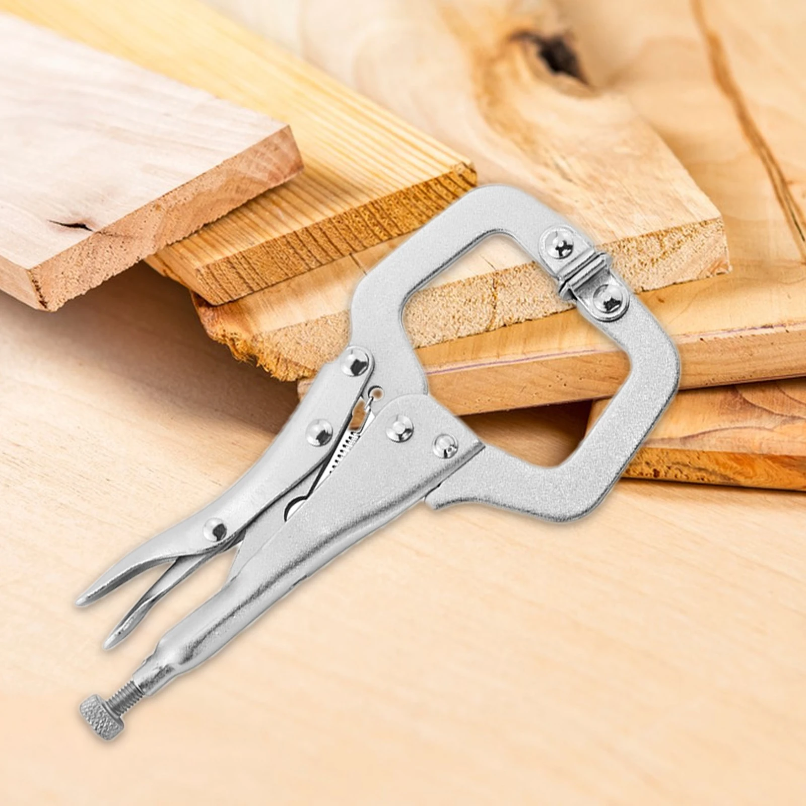 Locking C Clamp Pliers Woodworking Face Clamp Vise Grip for Electrician Maintenance DIY Cabinetry Pocket Hole Joinery Building
