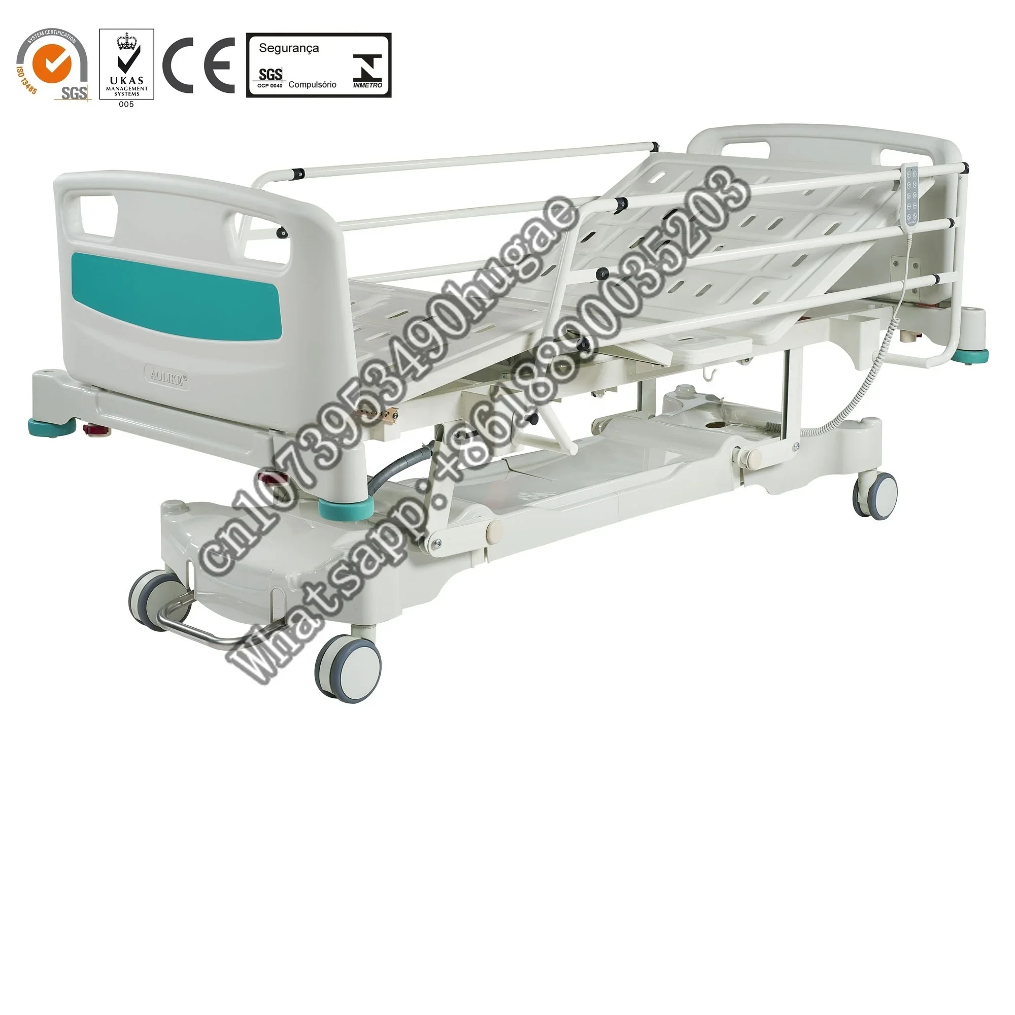 AOLIKE New type 3 function electric european hospital bed with steel siderail