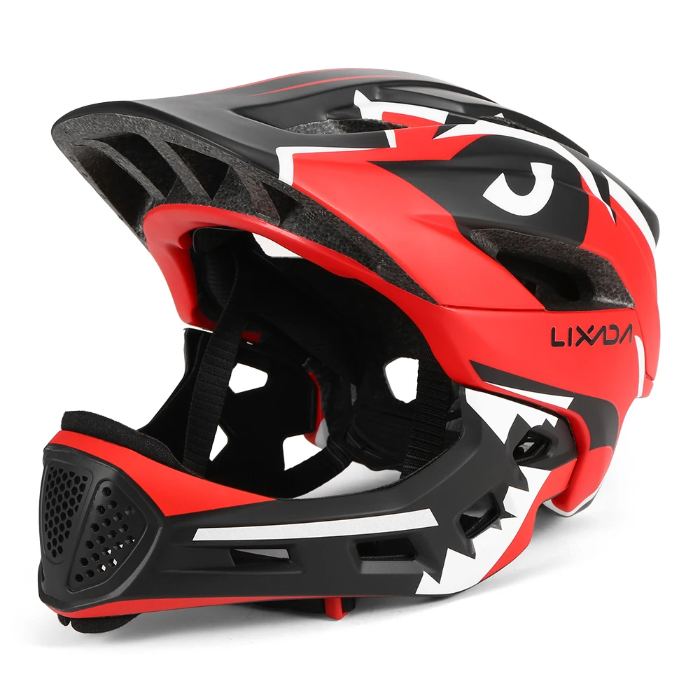 Lixada Bicycle Belmet Mtb Kids Detachable Full Face Helmet Children Sport Safety Helmet for Cycling Skateboarding Roller Skating