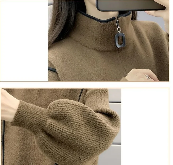 Nueva Chaqueta corta de lana Noble, prendas de vestir para mujer, cárdigan de lana de doble cara informal holgado y cálido para primavera Otoño e Invierno 2026