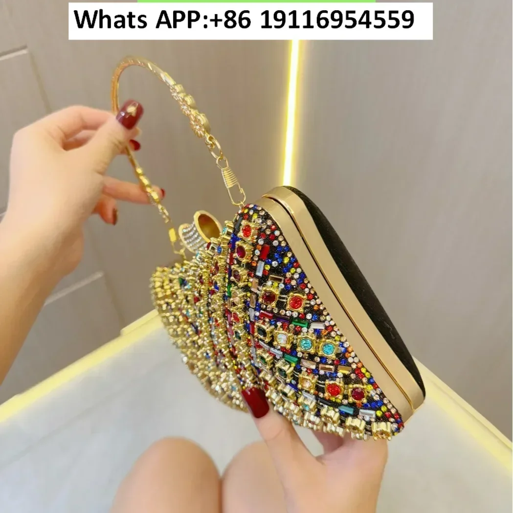 

Rhinestone handbag wedding bag wedding birthday party evening bag studded diagonal dinner bag