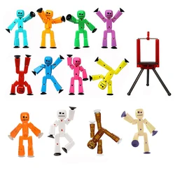 1-3pcs Suction Cup Stickbot Toys Sticky Robbot Toys for Boys Girls Deformable Action Figure Sucker Toy for 2 3 4 Years Kids Gift