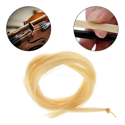 74cm/29.13inches Universal Yellow White Stallion Horse Hair for Violin Bow Stringed Musical Instruments Violin Parts Accessories