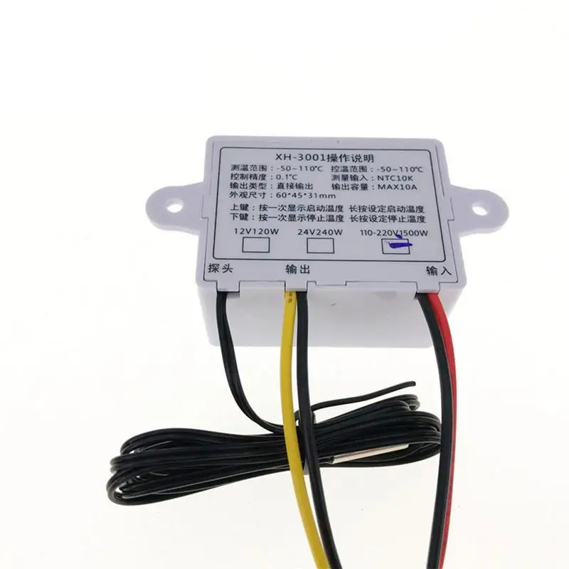 Mini controlador de temperatura digital 110v-220v 1500w termostato regulador de aquecimento controle de refrigeração sensor termorregulador